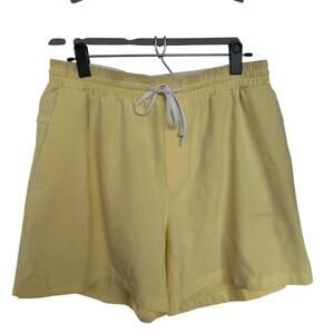 Lululemon Men's Light Butter Yellow 5" Swim Short Mesh Liner, Size L, Like New